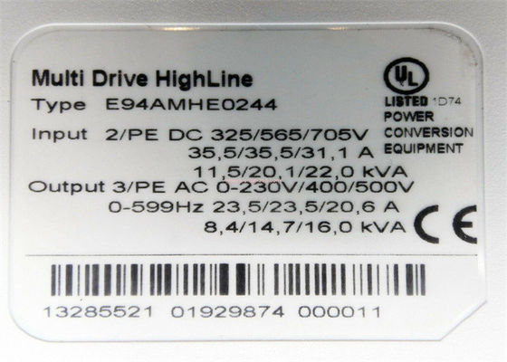 Lenze E94AMHE0244 Variable Frequency Inverter SERVO DRIVE 9400 SERIES 325/565/705 V DC 11.5-22 KV