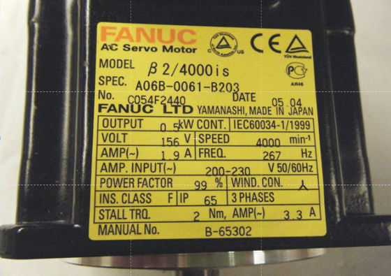 GE FANUCAC Cnc Machine Servo Motor A06B-0061-B203