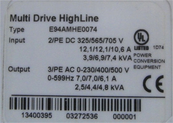 Lenze E94AMHE0074  SERVO DRIVE INPUT VOLTAGE 3 PHASE 325/565/705VDC