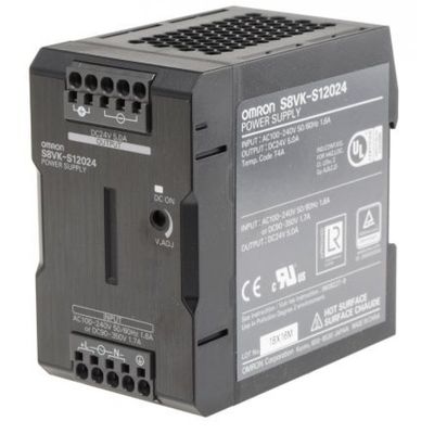 OMRON S8VK-S12024 SWITCH MODE 120 WATT 24 VDC 5 AMP 100-240 VAC PUSH IN