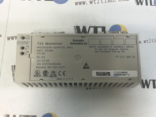 171CCC98030 Modicon M1/M1E processor adaptor - 1 Ethernet, 1 Modbus - 50 MHz Transparent Ready