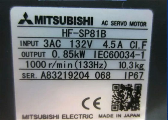 HF-SP81B AC Industrial Servo Motor Mitsubishi HF Series 3PH 1000RPM
