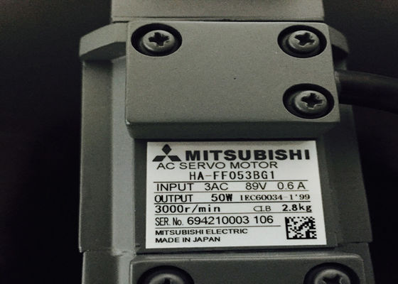Mitsubishi 50W Industrial Servo Motor 3000r/min HA-FF053BG1 HA-FF053BG2 With Gear