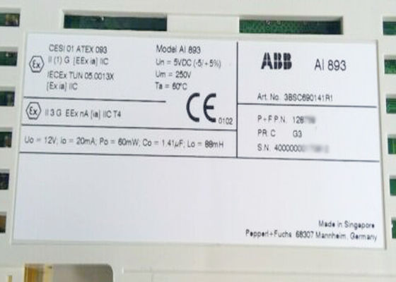 AI893 PLC I/O Module 3BSC690141R1 S800 Analog Input TC/RTD Module