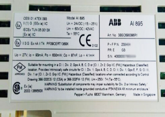 AI895 S800 PLC I/O Module 3BSC690086R1 Analog Input TC/RTD Module 12bit