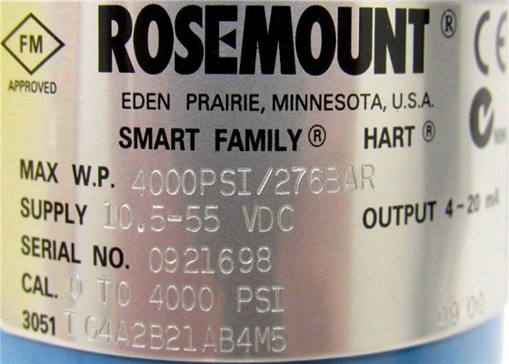 Rosemount 3051TG In-Line Pressure Transmitter  3051TG4A2B21AB4M5    -14.7 to 4000PSI