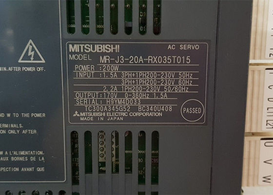 200W MITSUBISHI MR-J3-20A-RX035T015 AC Servo Amplifier 1.5A Industrial DRIVE Output 170V