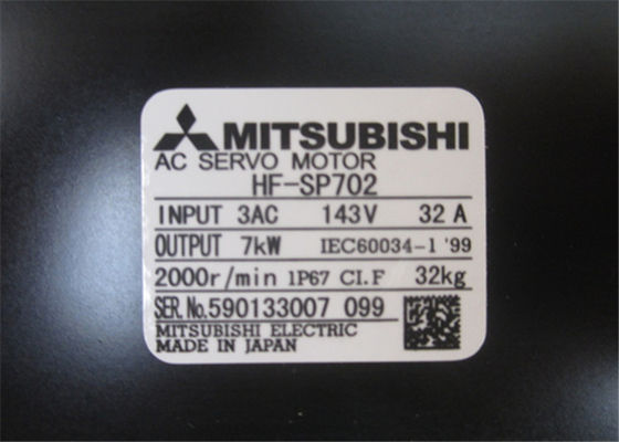 Mitsubishi J3 Series Industrial Servo Motor 7.0KW HF-SP702 2000rpm 1-3/8in 143vac