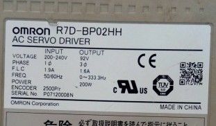 OMRON R7D-BP02HH Servo AC 200VAC Supply 1.6A 200V Load 200 W Chassis Mount