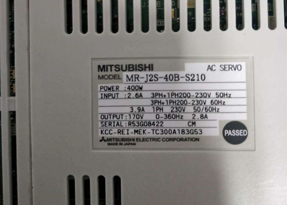 Mitsubishi Melservo 3PH Industrial Servo Drive MR-J2S-40B-S210 400W 230V 170V Amplifier