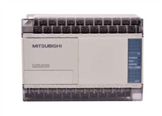 MITSUBISHI FX1S-30MR-001 PROGRAMMABLE CONTROLLER 24 VDC SOURCE/SINK 16 INPUTS 14 OUTPUTS RELAY OUTPUT