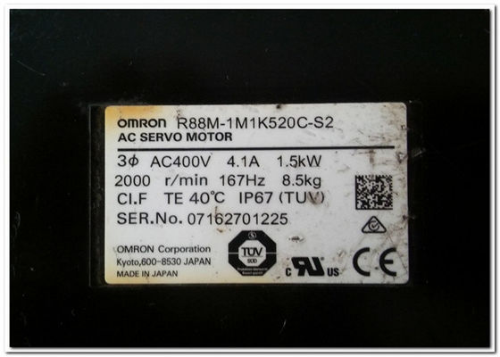 MITSUBISHI R88M-1M1K520C-S2 SERVOMOTOR 1S-SERIES MIDDLE INERTIA 1.5 KW 2000 R/MIN