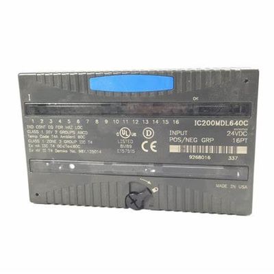 GE  IC200MDL640 INPUT MODULE VERSAMAX 24V DC POSITIVE/NEGATIVE LOGIC 16 DISCRETE POINTS