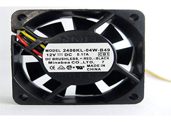 MINEBEA NMB 2406KL-04W-B49 DC AXIAL FAN 60X15MM 12VDC 15.9CFM RIB TACHOMETER 3-WIRE