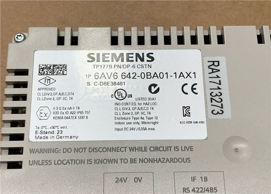 6AV6642-0BA01-1AX1 Siemens  SIMATIC TP177B 6&quot; PN/DP STN 256 color display