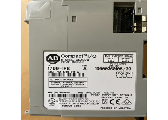 ALLEN BRADLEY ​ 1769-IF8 INPUT MODULE 8 POINT ANALOG VOLTAGE/CURRENT 5-24 VDC 0.12/0.07 AMP