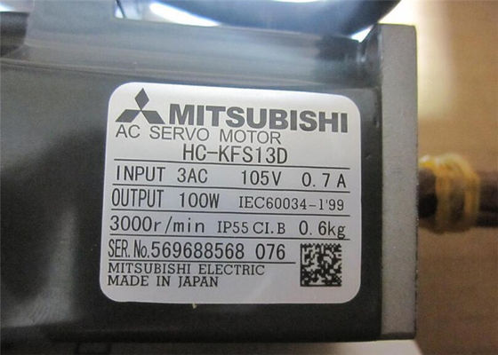 NEW Mitsubishi 100W Indutrial AC Servo Motor HC-KFS13D 3AC 105V 0.7A in stock