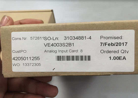 EMERSON DELTAV Analog Input Card VE4003S2B1, 8 Ch, 4-20mA, HART, SERIES 2 NEW