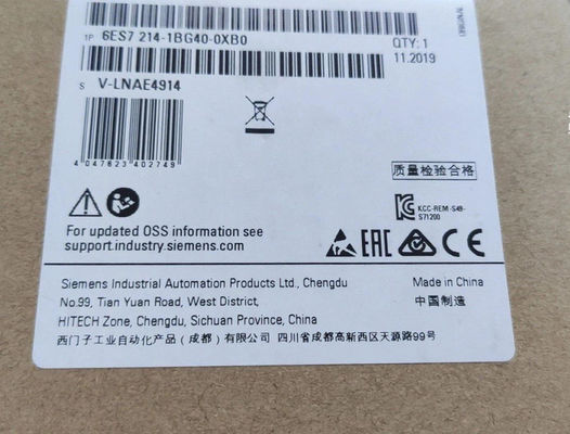 SIEMNES 6ES7215-1BG40-0XB0  S7-1200 CPU 1215C compact CPU AC/DC/relay 2 PROFINET ports