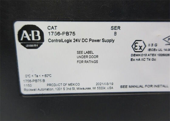 1756-PB75  AB 95 W  Input 24 Volts DCControlLogix Power Supply Digital I O Module
