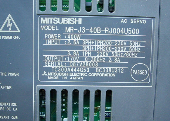 MITSUBISHI Driver MR-J3-40B-RJ004U500 400W Industrial AC Servo Amplifier