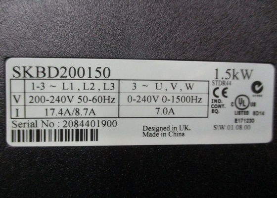 NIDEC EMERSON CONTROL TECHNIQUES SKBD200150 COMMANDER SK 1.5KW 200-240V 50-60Hz 17.4A/8.7A