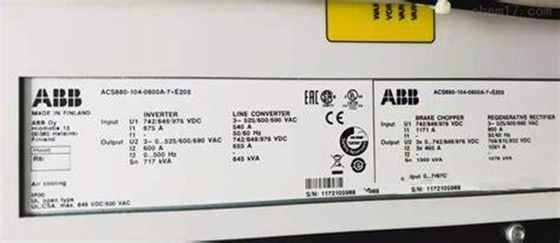 ABB ACS800-104-0105-7 AC Inverter Frequency Converter 34 Kg Complete 2 Wire Connections