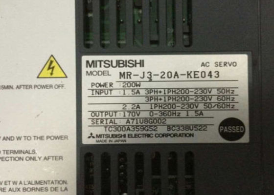 200W MITSUBISHI AC Servo Amplifier MR-J3-20A-KE043 360Hz 1.5A Industrial DRIVE Output 170V