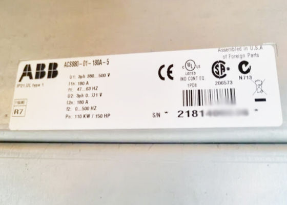ACS880-01-180A-5 3ABD00037858-D Wall Mounted Single AC Drive 110KW 180A