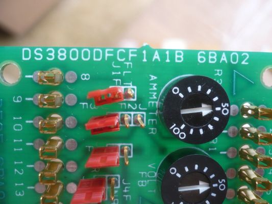 GE Firing Circuit Board DS3800DFCF features 17 single-pin connectors and 3 potentiometers for adjusting the current