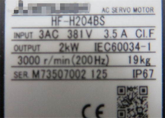 Mitsubishi 381V 2KW Electric AC Servo Motors HF-H204BS / HF-H204BS-A48