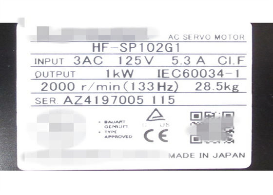 MITSUBISHI Industrial Compact  Servo Motor Unit HF-SP102G1 (1/6) Gear CNVM-6120-6