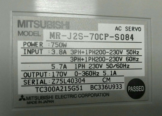 Mitsubishi Industrial Drive MR-J2S-70CP-S084 AC Servo Amplifier 750W Input 3.8A 200-230V