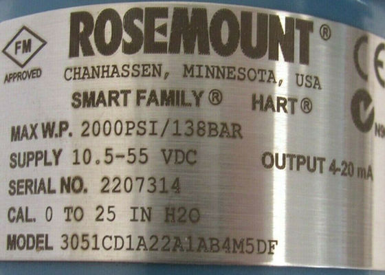 Rosemount 3051CD1A22A1AB4M5DF High Temperature Differential Pressure Transmitter