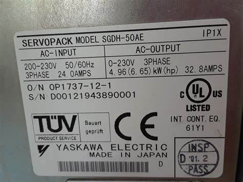 Brand New Yaskawa Servo Motor SGDH-50AE Sigma In Original Box