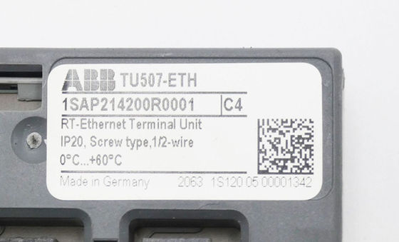 ABB TU507-ETH 1SAP214200R0001 Interface Terminal Unit For Ethernet Protocols Screw Terminals