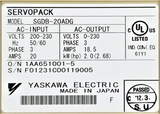 Yaskawa Industry Servo Drives SGDB-20ADG Brand New Original 2kw