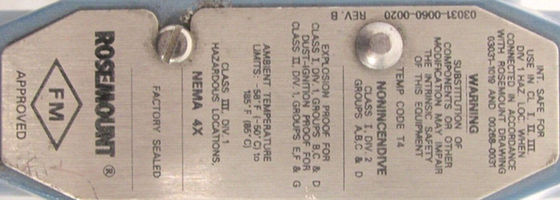 ROSEMOUNT 3051CG4A22A1AB4K5 Pressure Transmitter 300PSI 10.5-55V-DC