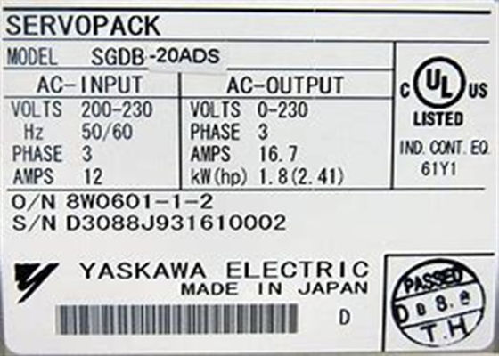 Yaskawa New SGDB-20ADS Industrial Servo Drives Brand New In Box