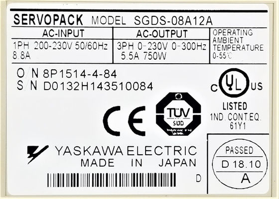 Yaskawa SGDS-08A12A Sigma 3 Series AC Servo Drives Brand New