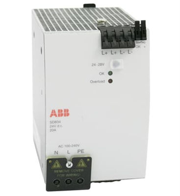 ABB 3BSC610067R1  SD834 Power Supply  20A  Input a.c. 100-240 V or d.c. 110-150 V. Output d.c. 24 V 20A