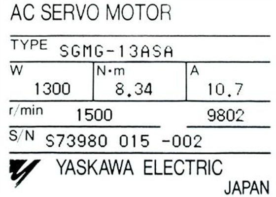 Yaskawa SGMG-13ASA Japan Brand New AC Servo Motor In Original Box