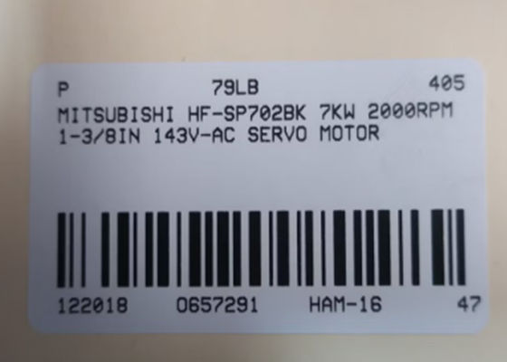 Mitsubishi HF-SP702BK Servo Motor 7kw 2000rpm 1-3/8in 143v-ac