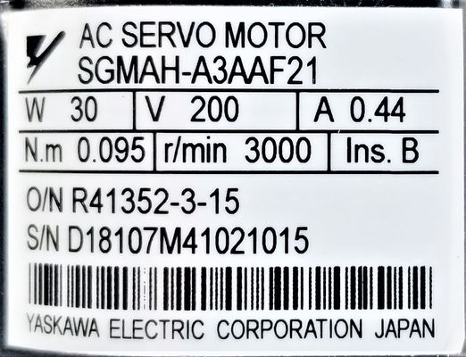 Yaskawa AC Servo Motor SGMAH-A3AAF21 Brand New In Original Box