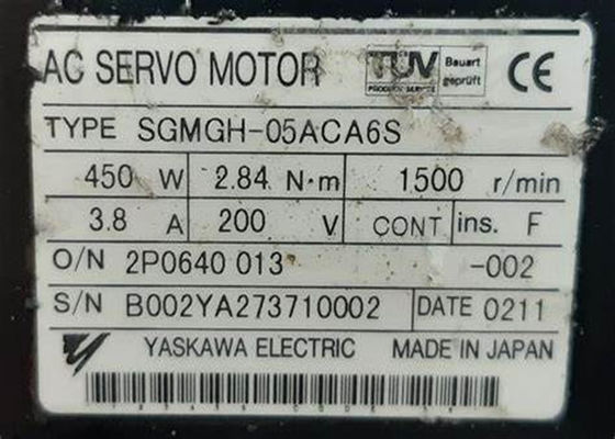 Yaskawa SGMGH-05ACA6S 0.45kw AC Servo Motor Brand New Original