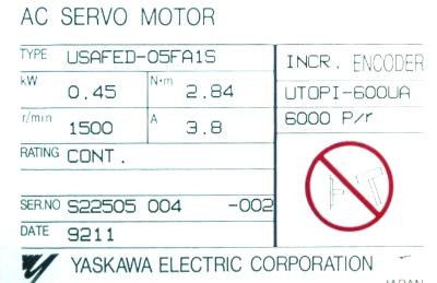 500W Servo Motor Brand New Yaskawa USAFED-05FA1S Industry Field