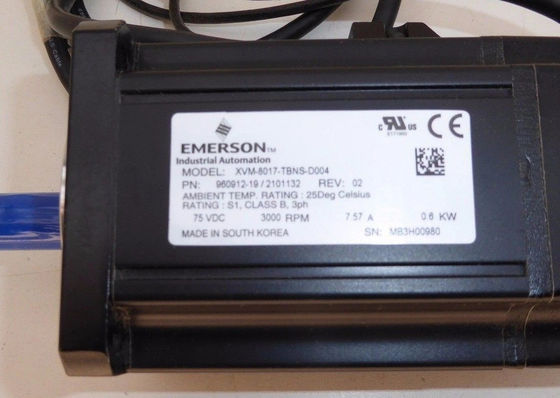 0.6 KW Servo Motor Emerson XVM-8017-TBNS-D004 Industry Field