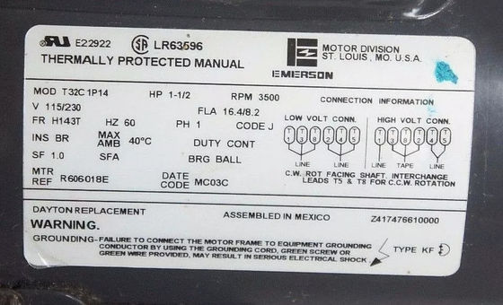 Emerson T32C1P14 R606018E Industrial Servo Motor Brand New In Box