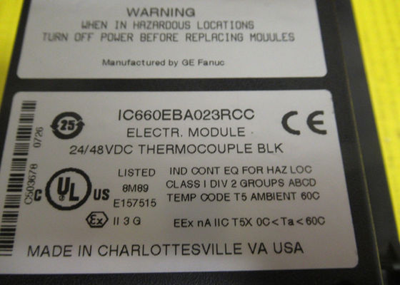 GE Fanuc IC660BBA023  6 input circuits, 24 to 48 Volts DC of block power, -25 mV to 150 mV of voltage measurements