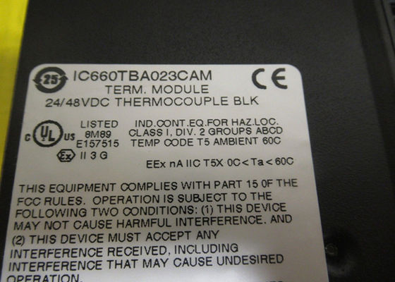IC660TBA023 GE Fanuc terminal assembly,thermocouple block with a voltage rating of 24/48 Volts DC